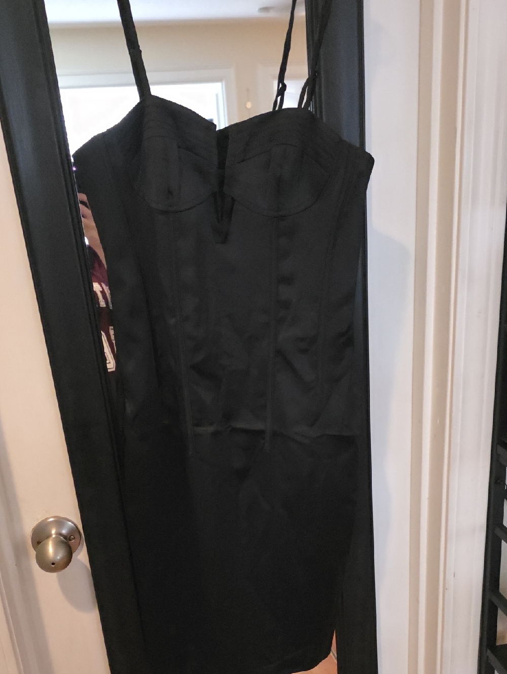 Bardot Black Strap Detail Midi Dress